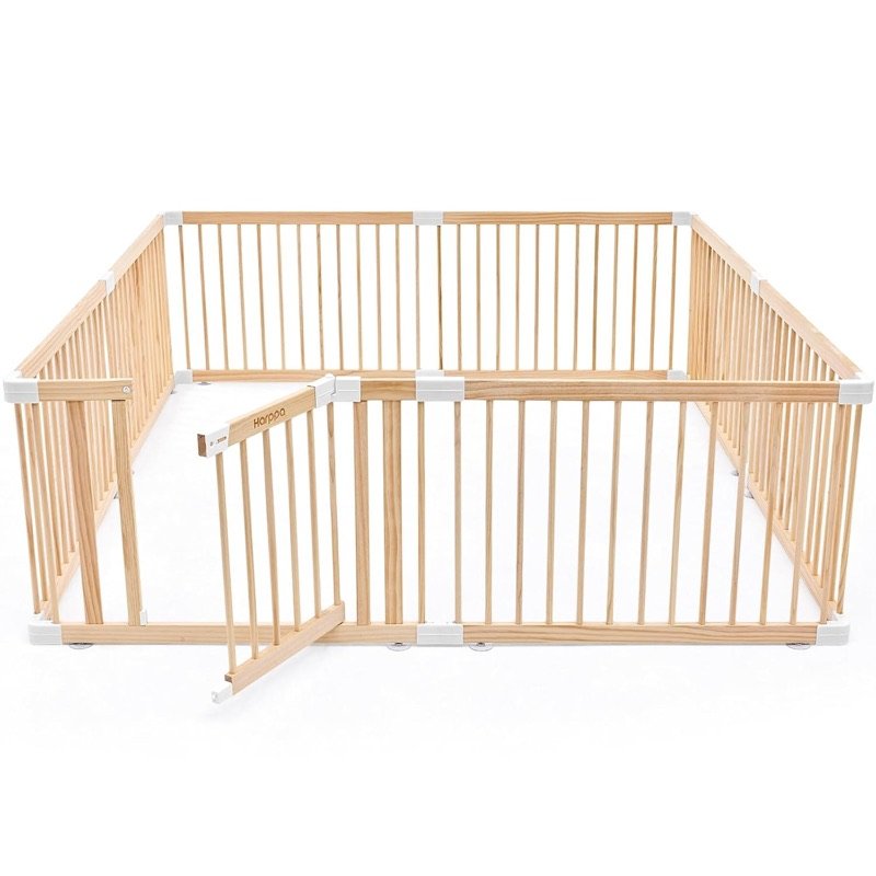The playpen folding flat for storage