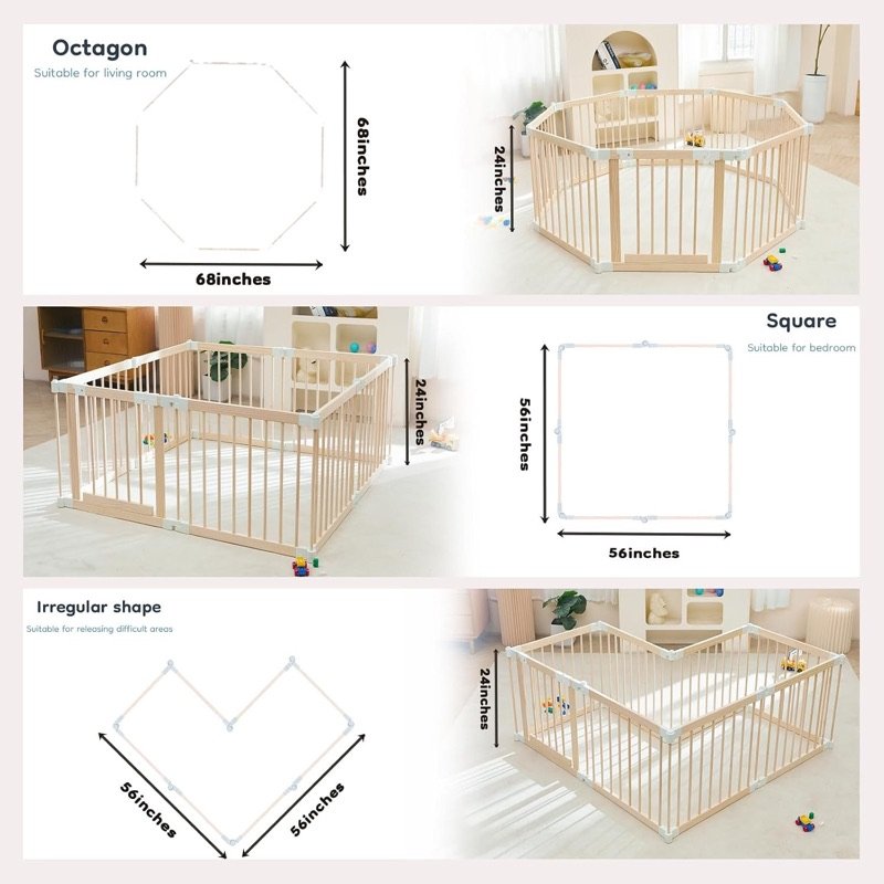Detail view of the playpen construction